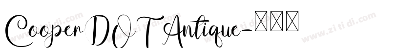 CooperDOT Antique字体转换